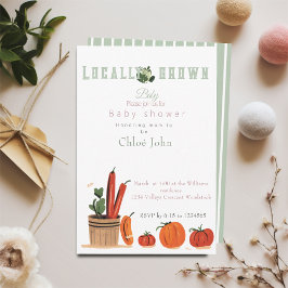 Invitación Ducha de bebé de origen local