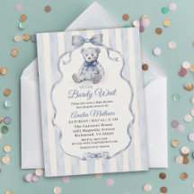 Ducha de bebé de osito de peluche azul