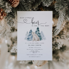 Invitación Ducha de bebé de oso polar