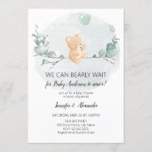 Ducha de bebé de oso y eucalipto