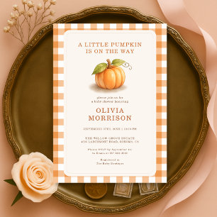 Invitación Ducha de bebé de otoño calabacita