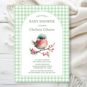 Invitación Ducha de Bebé de Pájaro Colorido