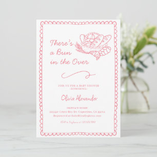 Invitación Ducha de Bebé de Panecillo Rosado en el Horno