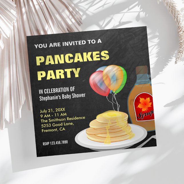 Invitación Ducha de bebé de panqueques y pijamas (Subido por el creador)