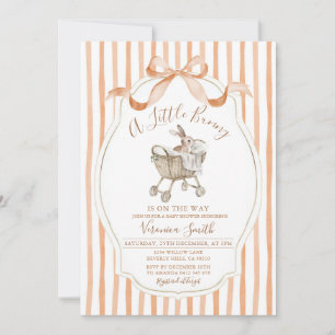 Invitación Ducha de bebé de Pascua de primavera con conejo ne