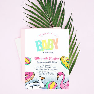 Invitación Ducha de Bebé de Piscina de Natación