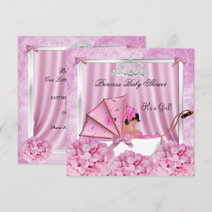 Invitación Ducha de bebé de princesa africana americana