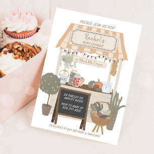 Invitación Ducha de bebé de productos locales de Country Farm