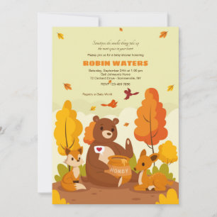 Invitación Ducha de Bebé de Tarro de Miel