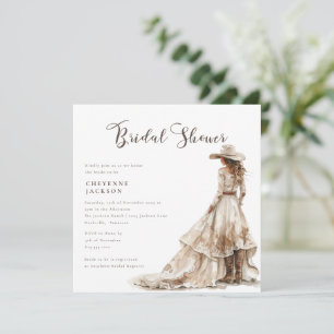 Invitación Ducha de Bebé de Vaquera del Oeste y Botas de Vaqu