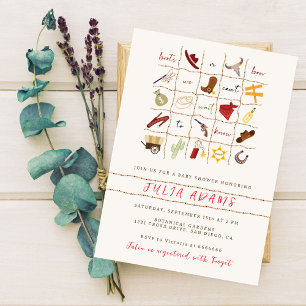 Invitación Ducha de bebé de vaquero occidental Little Cowboy 