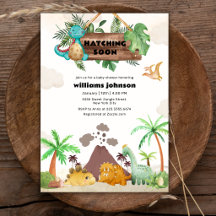 Ducha de Bebé de Volcán Tropical con Dinosaurio Ec
