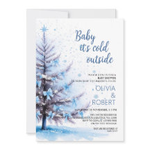 Ducha de bebé del árbol de Navidad azul
