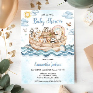 Invitación Ducha de bebé del Arca de Noé