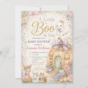 Invitación Ducha de Bebé del Bosque Little Boo