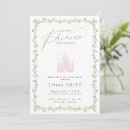 Invitación Ducha de Bebé del Castillo de la Princesa Jardín d
