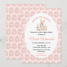 Invitación Ducha de bebé del conejo de Pascua