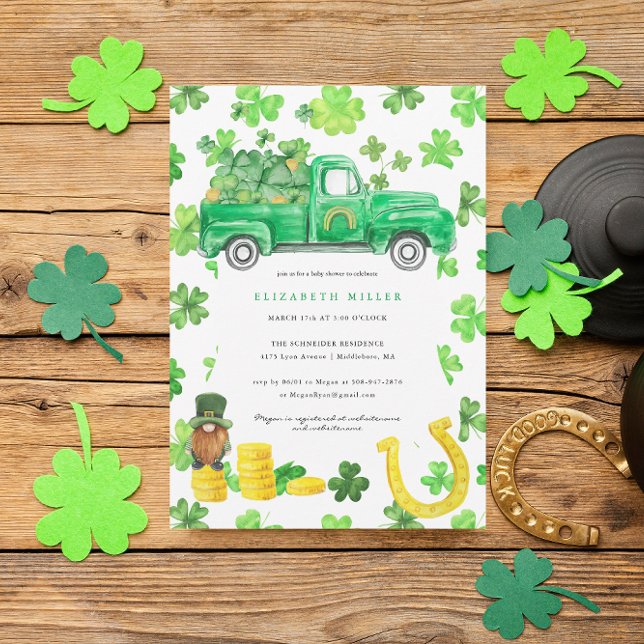 Invitación Ducha de bebé del Día de San Patricio (Subido por el creador)