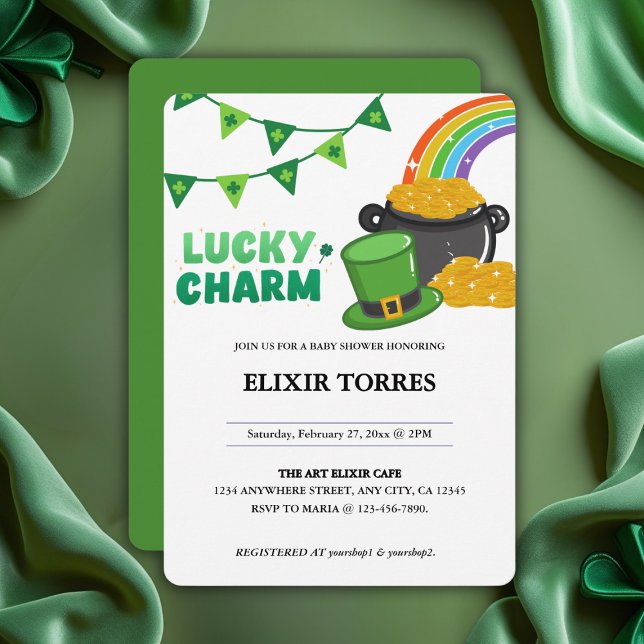 Invitación Ducha de Bebé del Día de San Patricio Trébol de la (Subido por el creador)