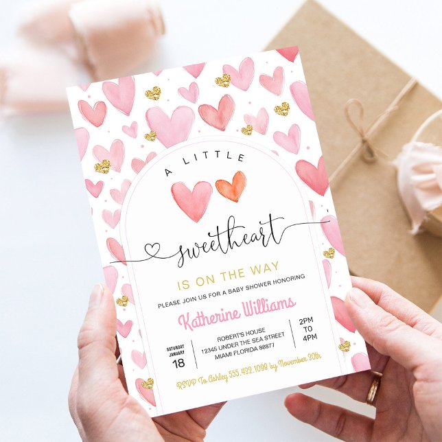 Invitación Ducha de bebé del día de San Valentín (Subido por el creador)