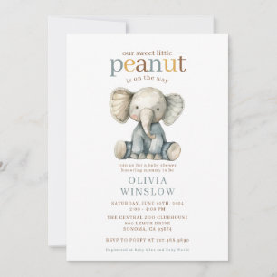 Invitación Ducha de Bebé del Elefantito Caprichoso