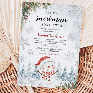 Invitación Ducha de Bebé del Hombrecito de Nieve