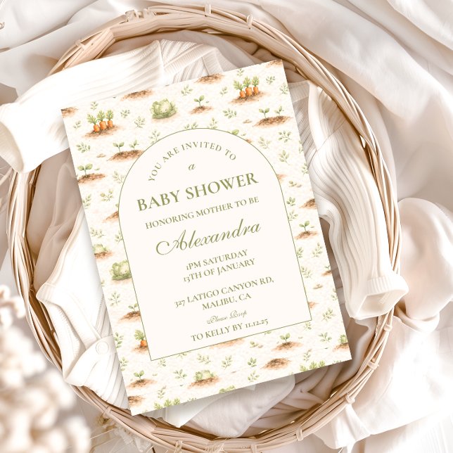Invitación Ducha de Bebé del Jardín de Pequeño Brote (Subido por el creador)