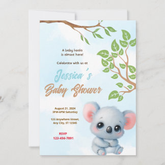 Invitación Ducha de Bebé del Koala