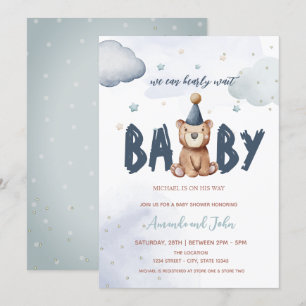 Invitación Ducha de Bebé del Osito de Peluche Bebé