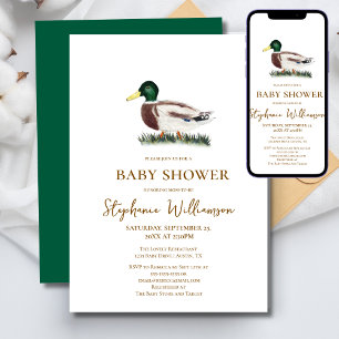 Invitación Ducha de Bebé del Pato Silvestre
