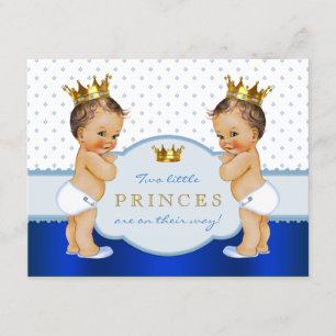 Invitación Ducha de bebé del Príncipe Gemelo