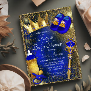 Invitación Ducha de bebé del príncipe real