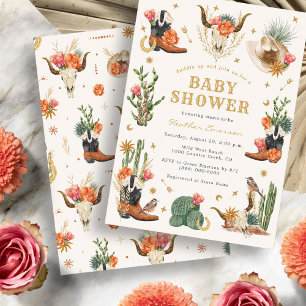 Invitación Ducha de Bebé del Salvaje Oeste