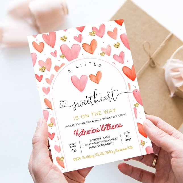 Invitación Ducha de Bebe Día de San Valentín (Subido por el creador)