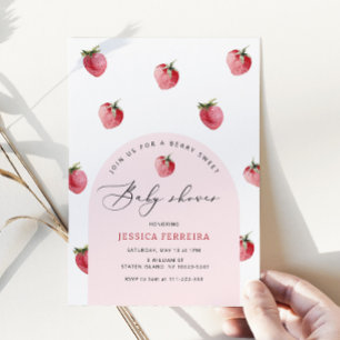 Invitación Ducha de bebé dulce Berry