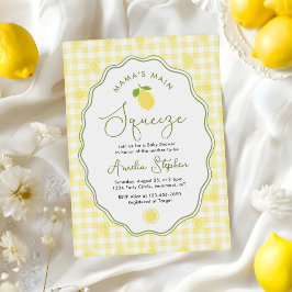 Invitación Ducha de Bebé El Apretón Principal de Lemon Mama