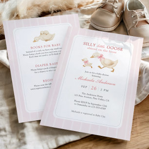 Invitación Ducha de Bebé: El Loco Ganso Casi Suelto