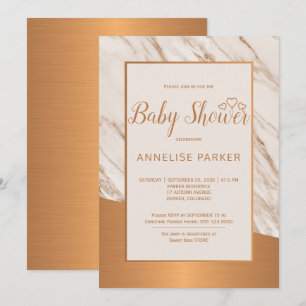 Invitación Ducha de bebé elegante de cristal de diseño de már