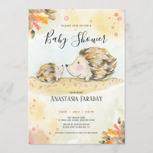 Invitación Ducha de bebé en el bosque de otoño