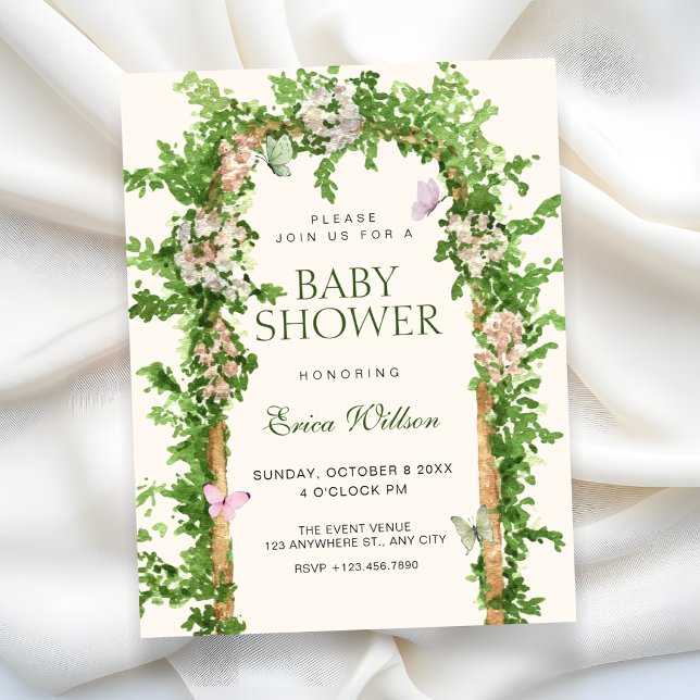 Invitación ducha de bebé en el jardín (Subido por el creador)