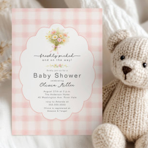 Invitación Ducha de Bebé en el Jardín Recién Recogido