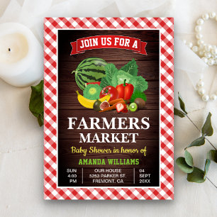 Invitación Ducha de bebé en el mercado de agricultores