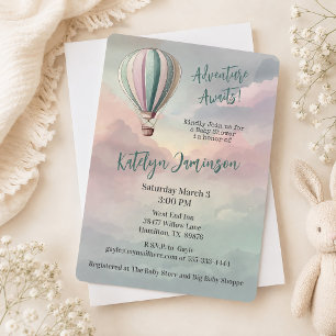 Invitación Ducha de Bebé en Globo Aerostático La Aventura Esp