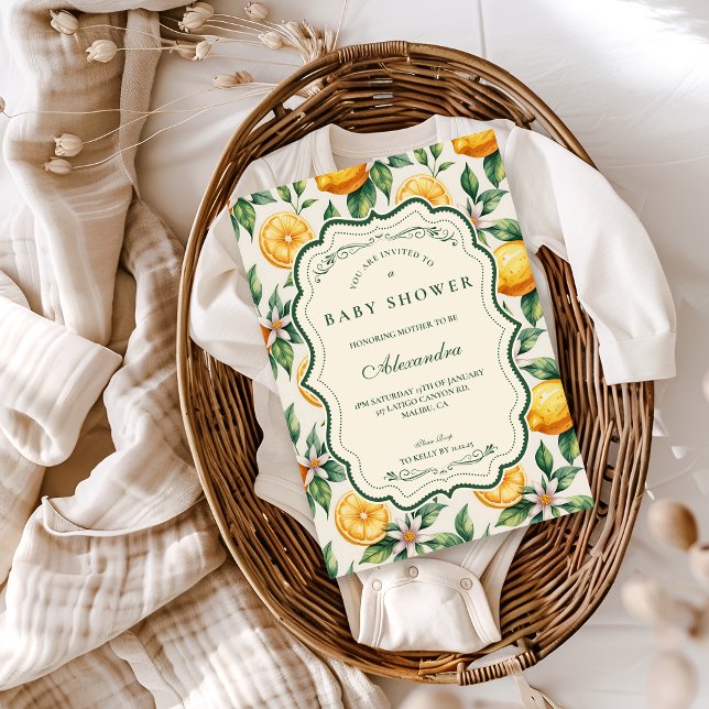 Invitación Ducha de Bebé en Huerto de Cítricos (Subido por el creador)