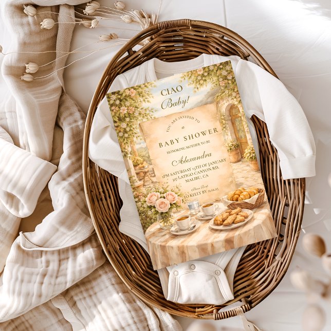 Invitación Ducha de Bebé en Jardín de Café Italiano (Subido por el creador)