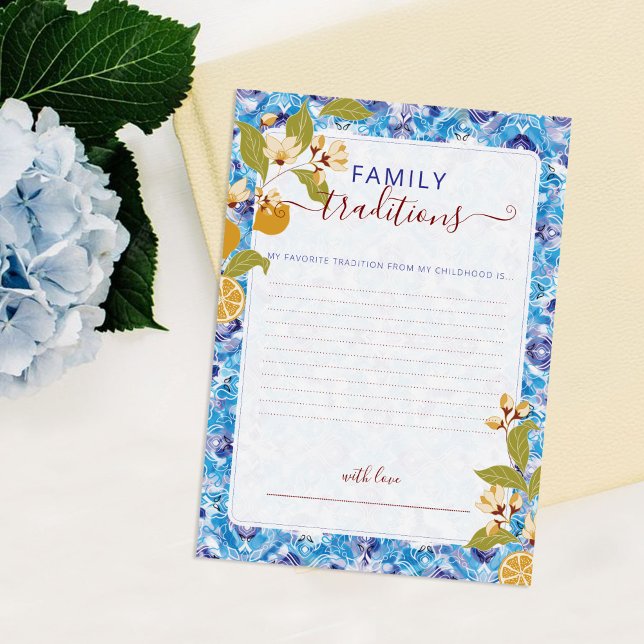 Invitación Ducha de bebé en la Costa Amalfi con limón azul cí (Subido por el creador)
