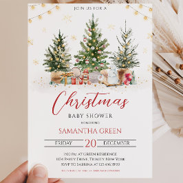 Invitación Ducha de Bebé en Navidad