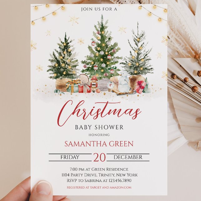 Invitación Ducha de Bebé en Navidad (Subido por el creador)