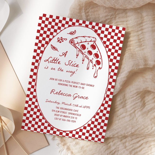 Invitación Ducha de Bebé Entrega Especial de Pizza (Subido por el creador)