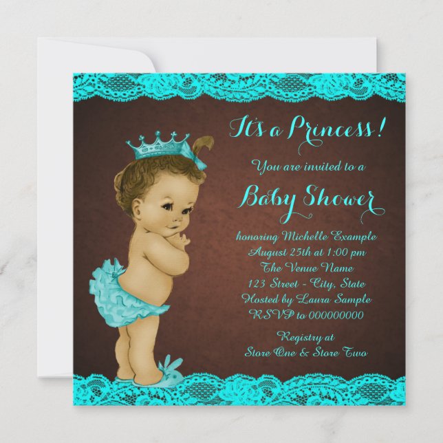 Invitación Ducha de Bebé Étnica (Anverso)